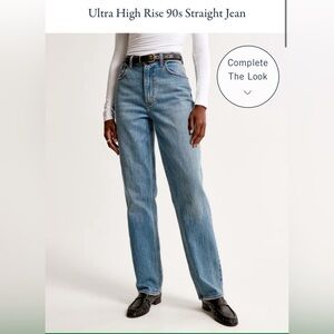 Abercrombie High Rise 90’s Straight Jeans